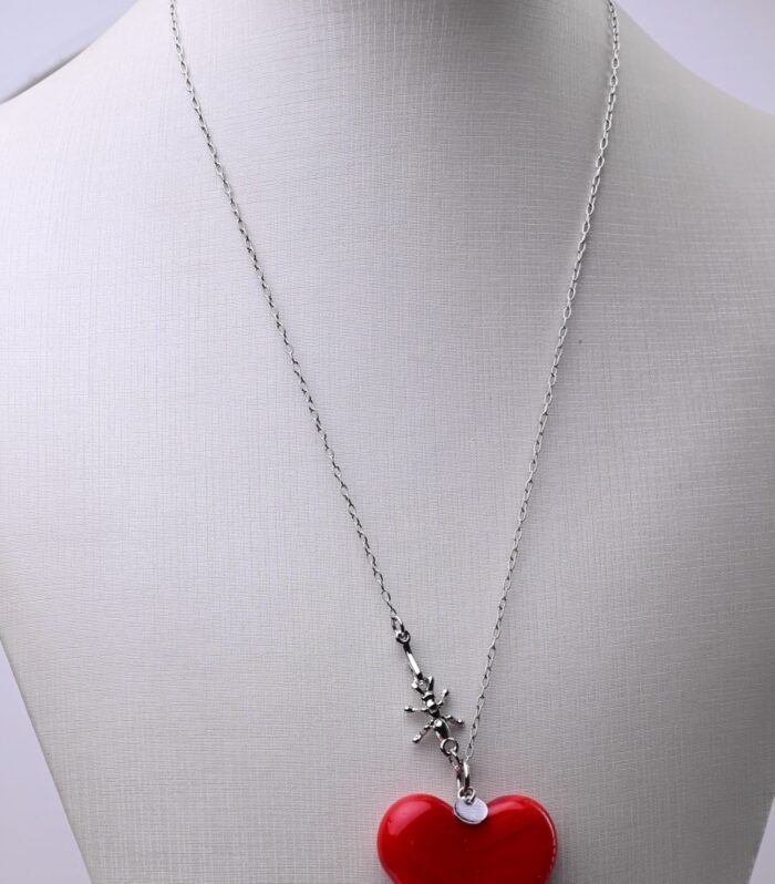 Colar Coração Rubi