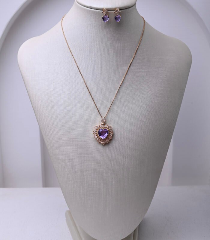 Conjunto Coração Ametista