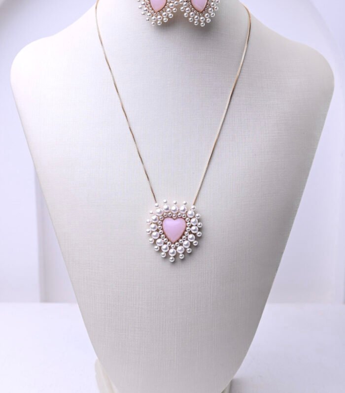 Conjunto Coração Pérola