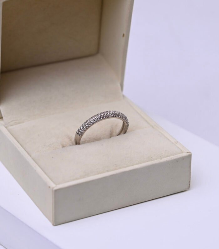 Anel Aparador Cravejado Prata