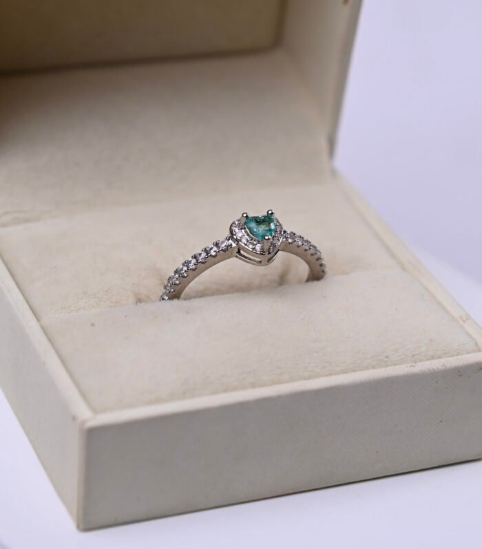 Anel Coração Turmalina