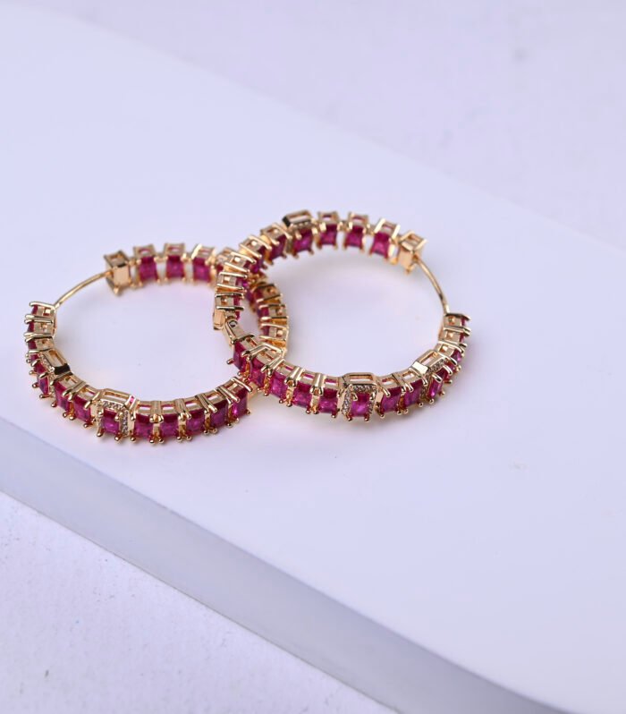 Argola Rivieira Pink